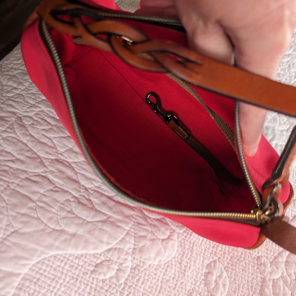 Dooney and Bourke hot pink! Nylon Lexi Shoulder - Picture 5 of 11